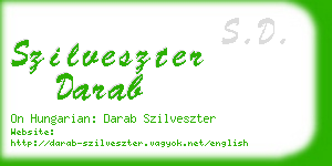 szilveszter darab business card